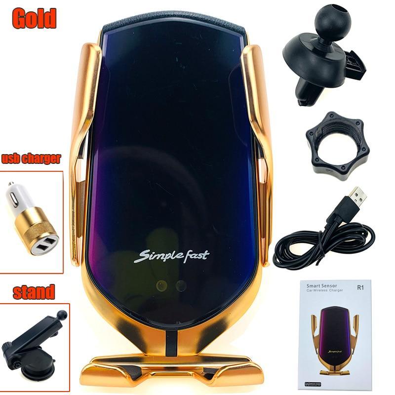 Luxury Automatic Wireless Car Charger with Infrared Induction