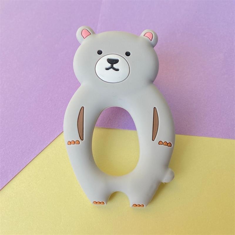 4-Pack Bear Silicone Teething Toys - Safe & Fun Baby Chewables - Korvel