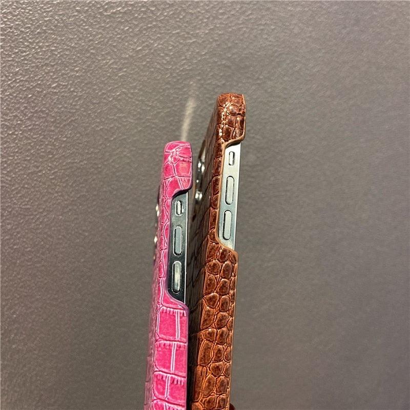 Coque en cuir véritable pour iPhone 13 Pro - Design de luxe