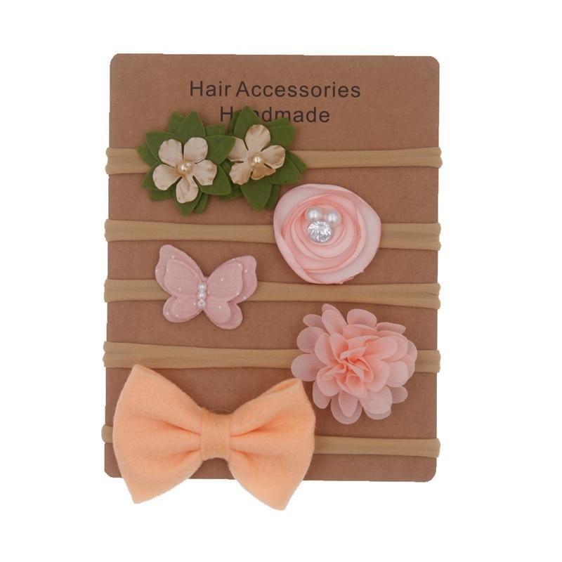 Ensemble de bandeaux floraux faits main pour bébé - Accessoires capillaires doux