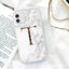 Funda de teléfono de textura de mármol blanco A-Z premium para iPhone 12 Mini