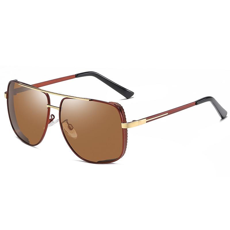 Lunettes de soleil carrées polarisées de luxe avec protection UV400