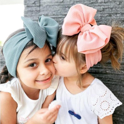 Baby Girls Big Bow Headband - Adjustable Hair Accessory