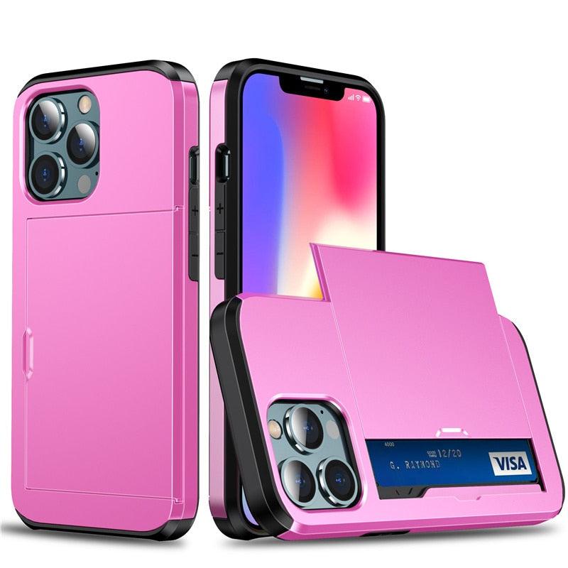 Luxury Wallet Card Holder Case for iPhone 13 Pro & 12 Pro Max