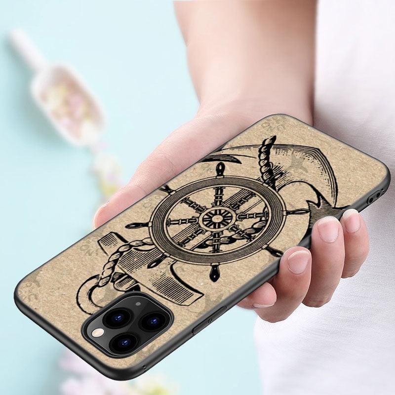 Coque de téléphone Ancre Bateau Roue de Navire pour iPhone