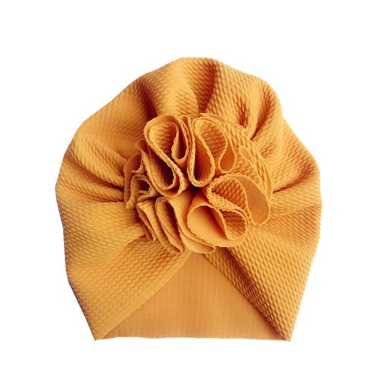 Cute Flower Turban Beanie Hat for Infants and Toddlers