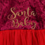 Robe Rouge de Noël à Manches Longues pour Filles Bébés
