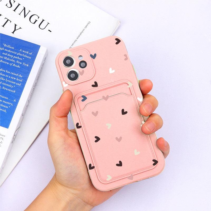Soft Silicone Wallet Card Holder Case for iPhone 11 Mini & 7/8