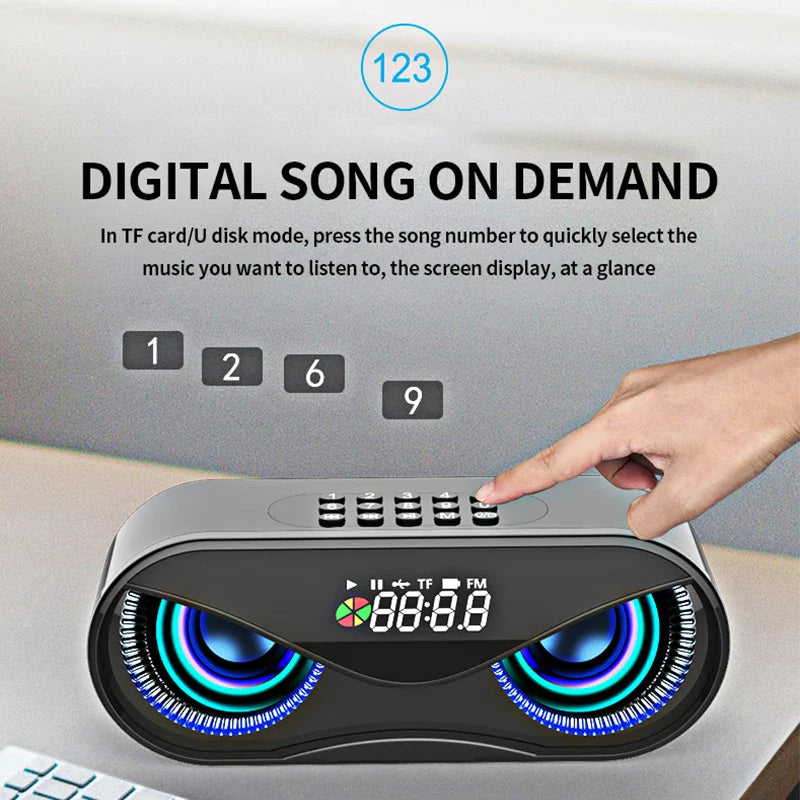 Altavoz Bluetooth Diseño Búho M6 con Flash LED y Radio FM