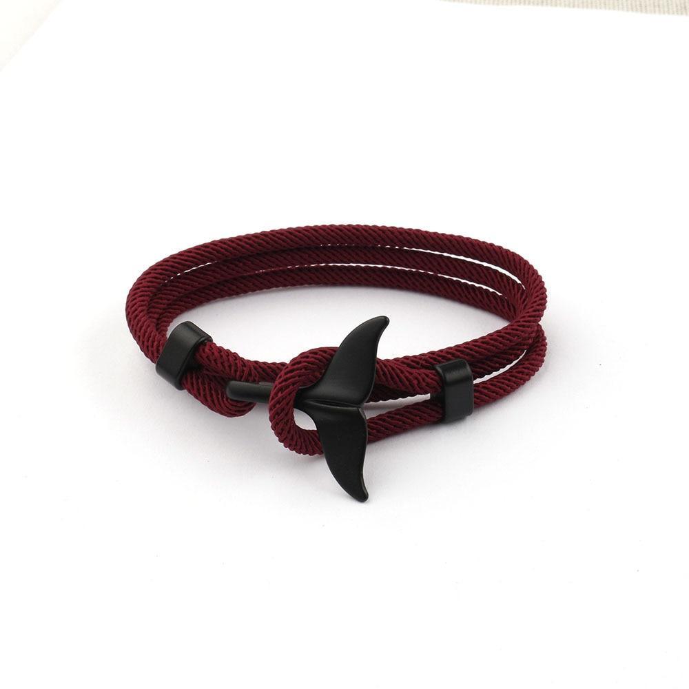 Bracelet Ancre Queue de Baleine - Charme Nautique Unisexe