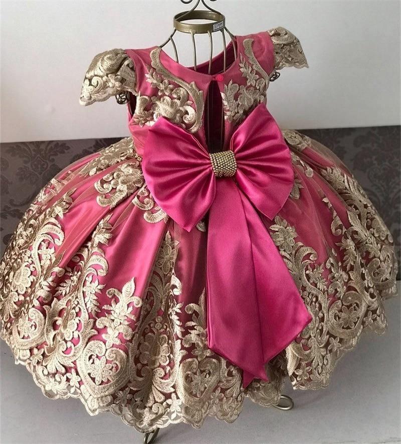 Robe de Princesse de Luxe Fait Main avec Nœud
