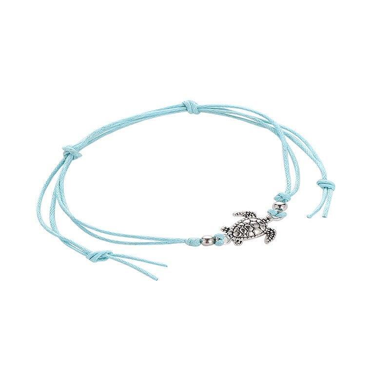 Handmade Vintage Turtle Ankle Bracelet for Women