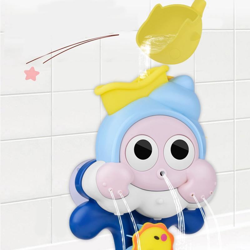 Juguete de baño interactivo de spray de agua caracol y ballena para niños pequeños