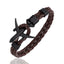 Pulsera de Cuero con Ancla de Avión Elegante para Hombres y Mujeres
