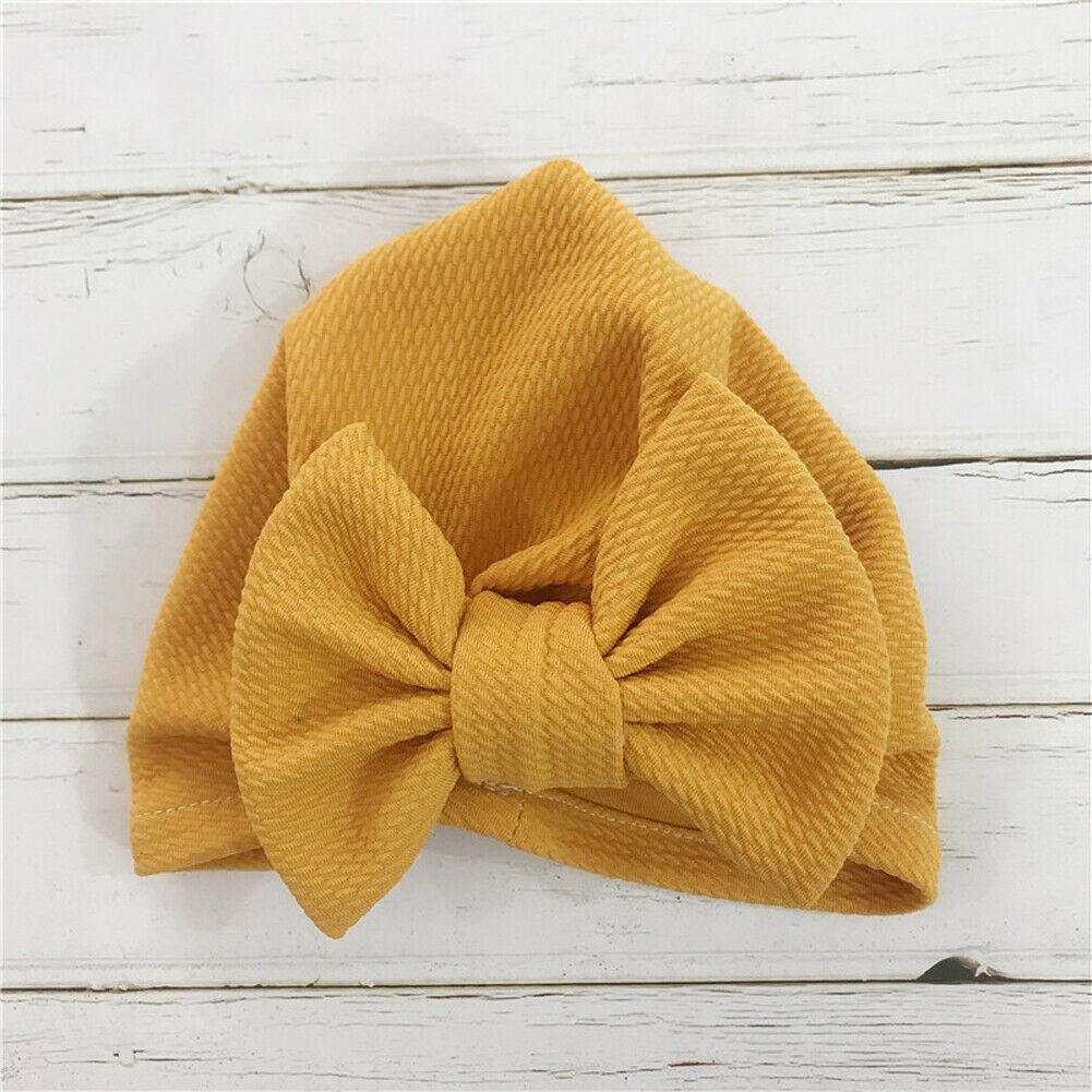 Chapeau en Tricot Élégant pour Filles Bébé avec un Grand Nœud