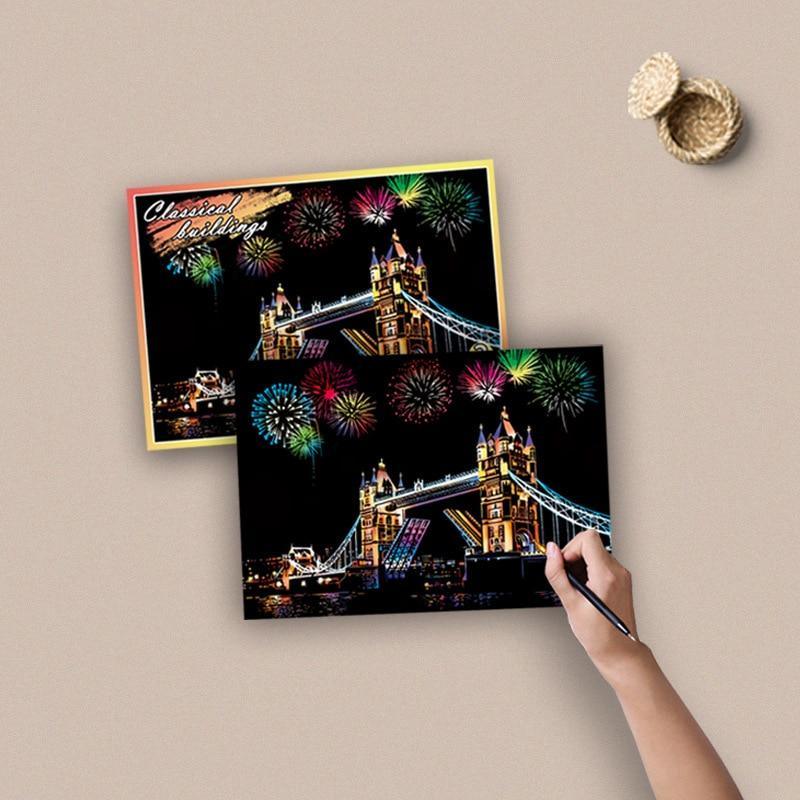 4-Piece Magic Colorful A5 Drawing Board Set for Kids