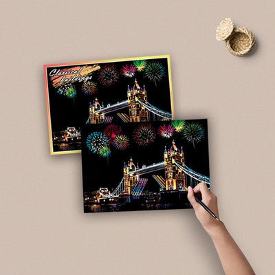 4-Piece Magic Colorful A5 Drawing Board Set for Kids