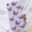Coque de téléphone mobile tendance avec motif papillon pour iPhone 7/8/SE