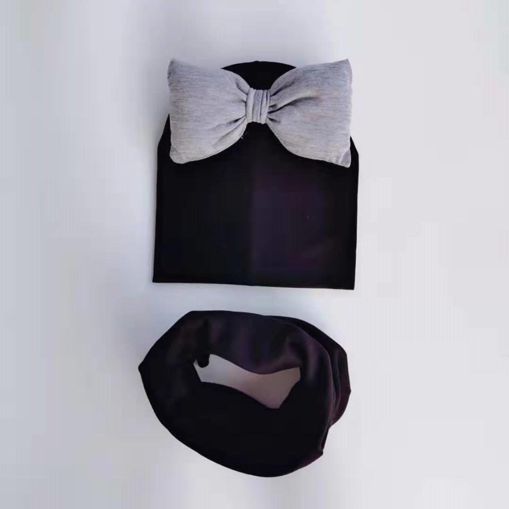 Chapeau en Coton Premium pour Bébé avec Nœud et Écharpe
