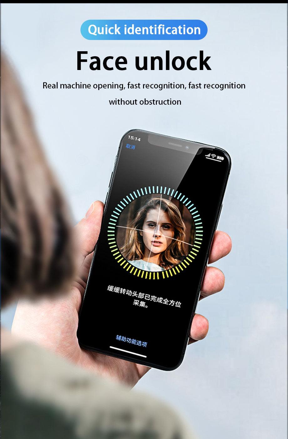 Protecteur d'écran en verre trempé pleine couverture premium pour iPhone