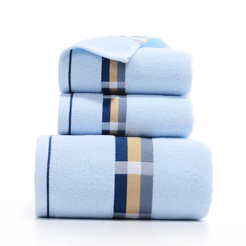 3PCS/Set Towel Cotton Beach towels Luxury Thickened Bath Towel - Korvel