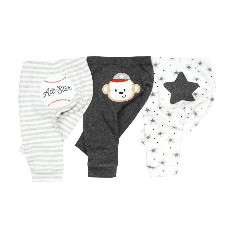Ensemble de Pantalons pour Bébé 3/4PCS Premium - Leggings en Coton Doux