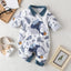 Long Sleeve Cartoon Star Print Romper for Infants