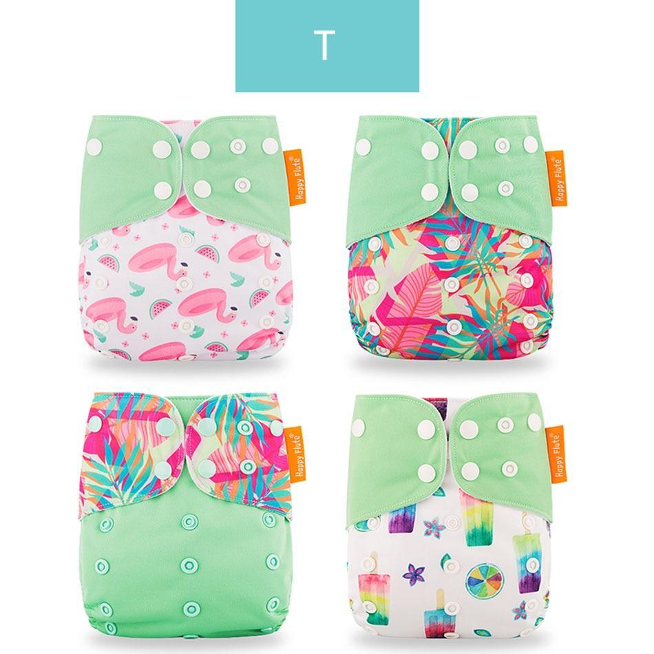 4PCS Eco-friendly Adjustable Cloth Diapers Set for Babies
