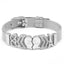 Conjunto de Pulseras de Acero Inoxidable Elegante con Charm de Corazón de Cristal