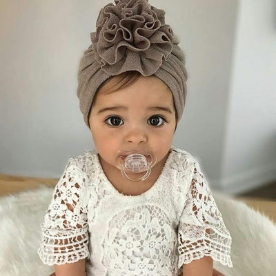 Elegant Flower Baby Hat for Girls - Toddler Turban Bonnet