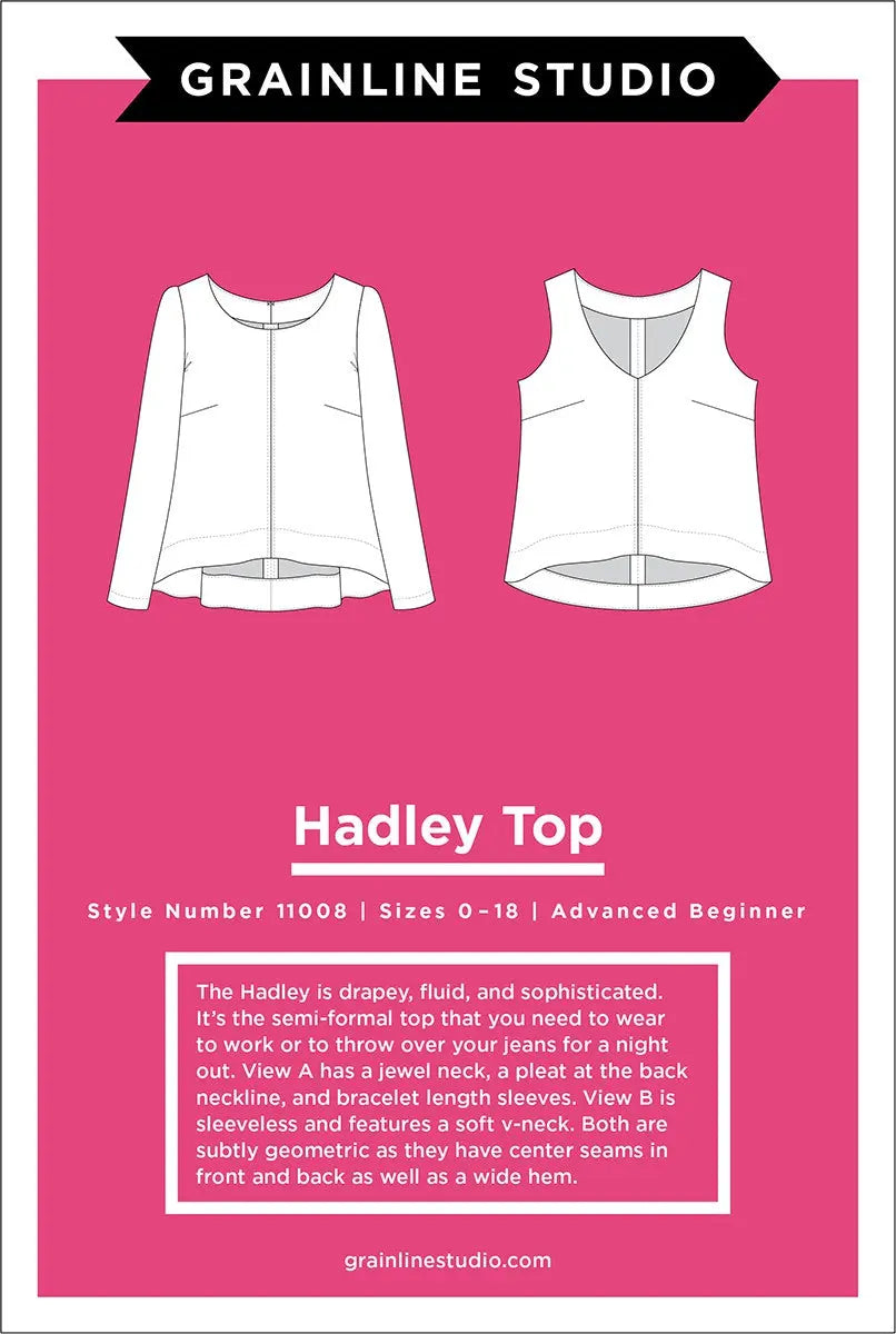Haut Hadley - Patron de couture semi-formel élégant