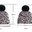 Elegant Leopard Design Winter Hats for Mothers and Children