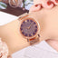 Montre de Luxe Femme en Or Rose STEVVEX avec Accents en Diamant