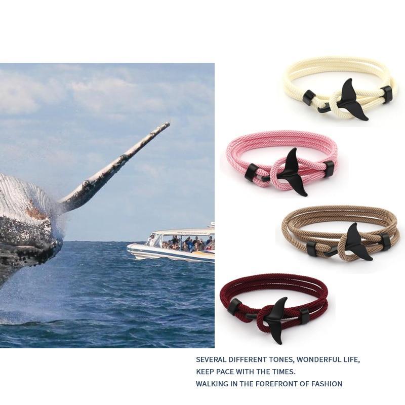 Bracelet Ancre Queue de Baleine - Charme Nautique Unisexe