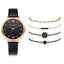 Montre analogique à quartz pour femmes avec bracelet en cuir de luxe