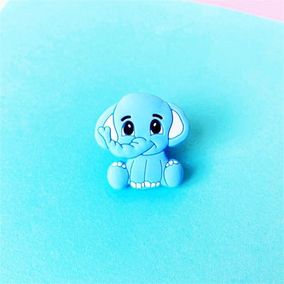 Teether en silicone éléphant 2 pièces - Charms de mâchouillage pour bébé de qualité supérieure