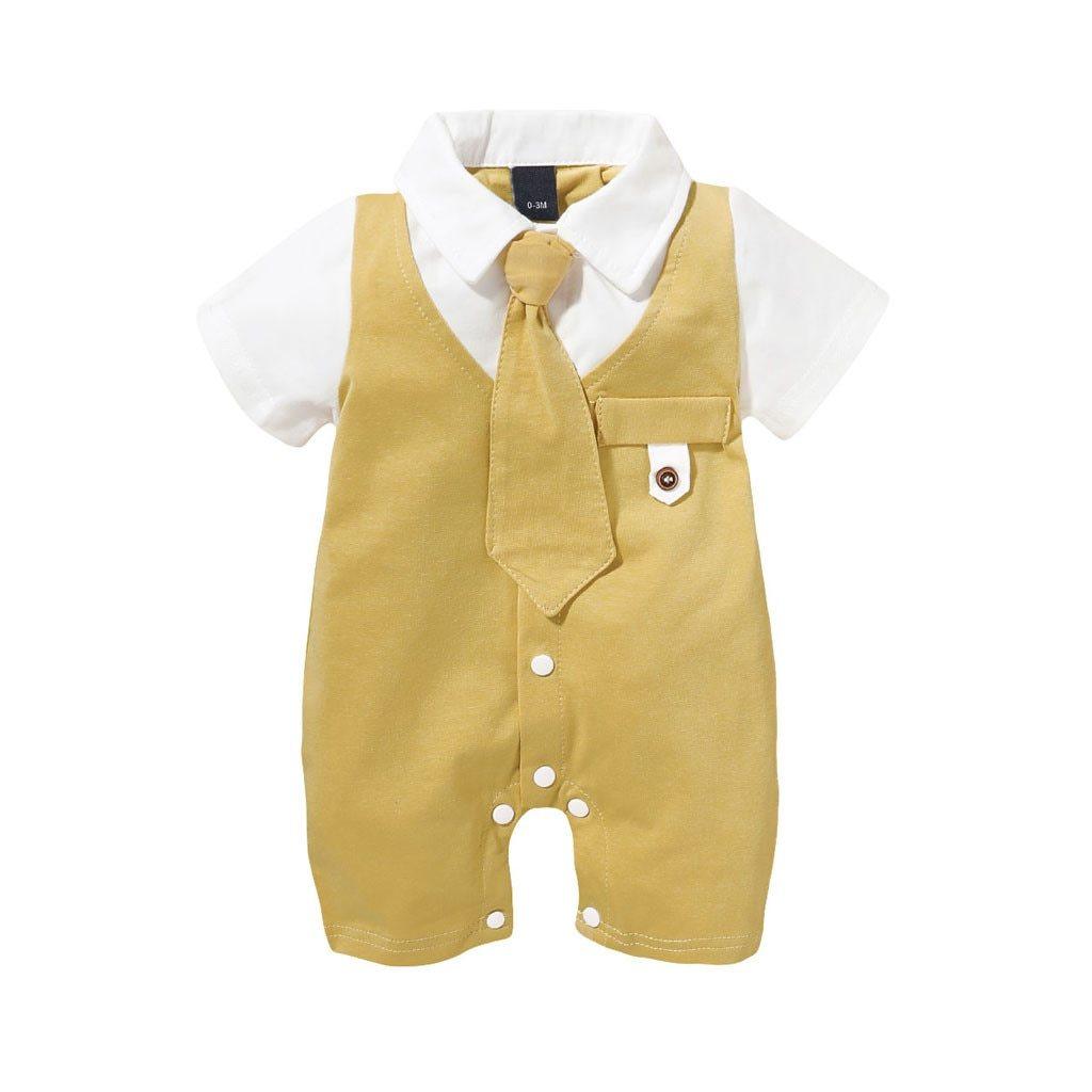 Combinaison de Luxe Moderne pour Bébé - Combinaison à Manches Courtes pour Garçons