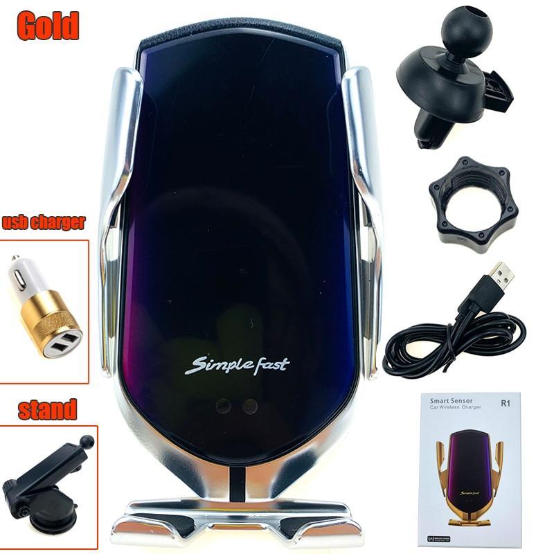 Luxury Automatic Wireless Car Charger with Infrared Induction