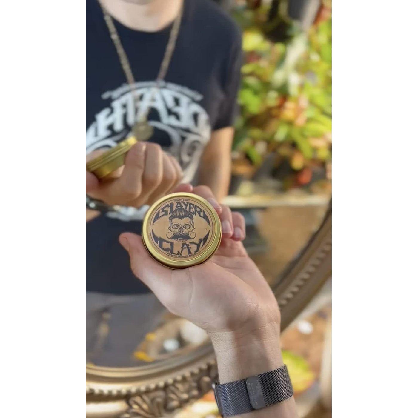 Death Grip Slayer Arcilla Orgánica para el Cabello de Fijación Media - 2 oz