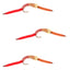 3 Pack San Juan Bead Head Power Worm Half Brown Half Red V-Rib - Hook Size 12
