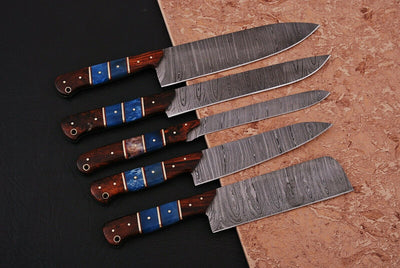 Premium Handmade Damascus Steel Kitchen Knife Collection - Korvel