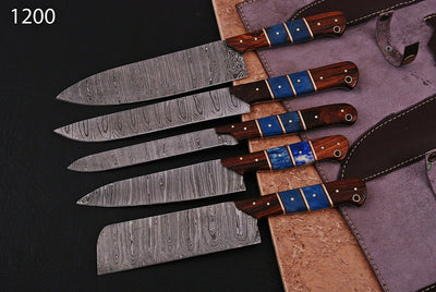 Premium Handmade Damascus Steel Kitchen Knife Collection - Korvel