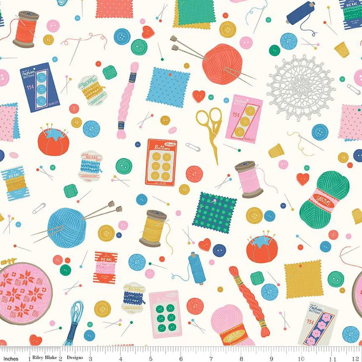 Hand Made Notions Cloud Cotton Fabric - 43"/44" Per Yard