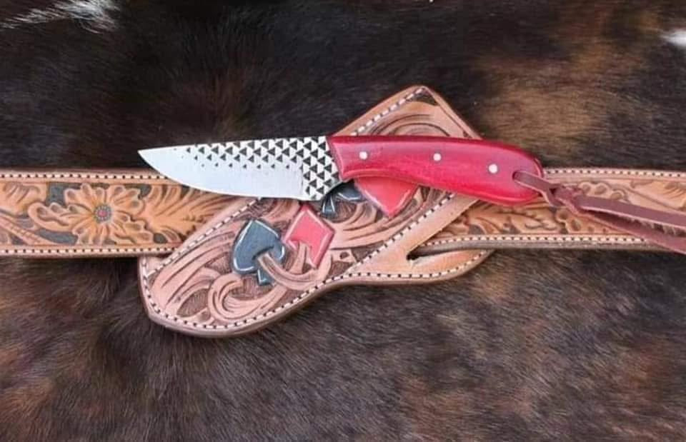 Premium Handcrafted Cowboy Knife with Durable Sheath – Rasp Blade & Ergonomic Resin Handle - Korvel
