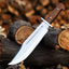 Collins & Co. Premium Bowie Knife – 15.5" D2 Steel Blade with Elegant Rosewood Handle & Leather Sheath - Korvel