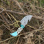 Artisan Damascus Steel Guthook Knife – 7.5” Resin Handle with Leather Sheath - Korvel