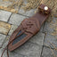 🔥 Exquisite Handmade Damascus Steel Hunting Knife – Elegant Rosewood Handle & Sturdy Leather Sheath - Korvel