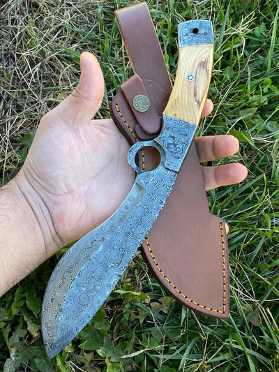 Authentic Handmade Gurkha Kukri Knife - 12" Damascus Steel - Korvel