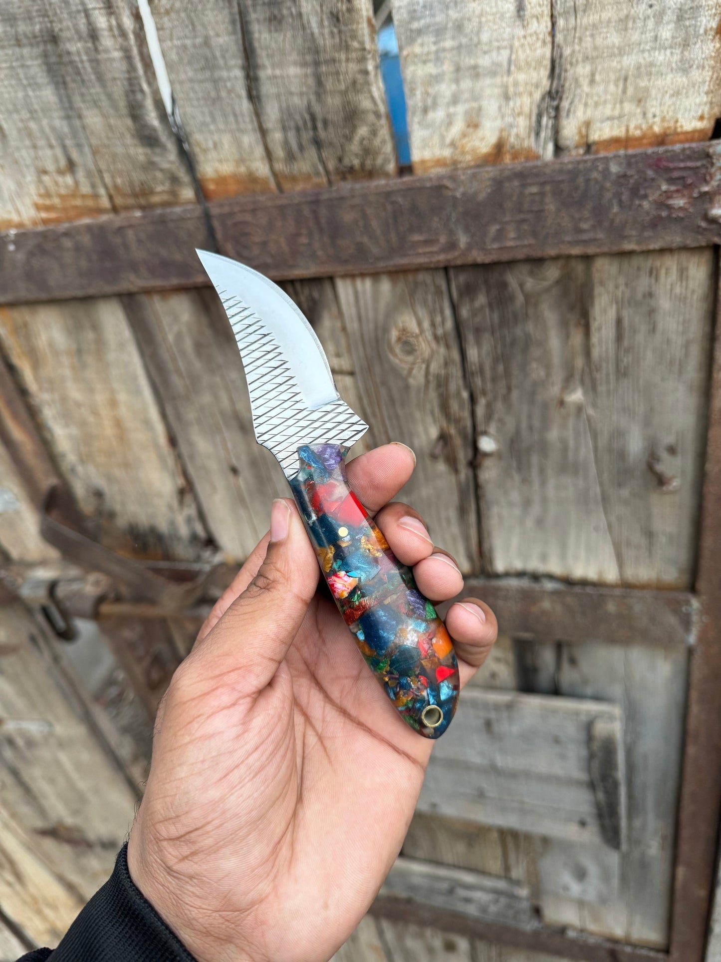 Authentic Handmade Western Cowboy Knife – Rugged Rasp Blade Tool - Korvel