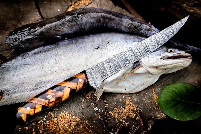 Premium Custom Damascus Steel Fillet Knife | 13" Precision Tool - Korvel